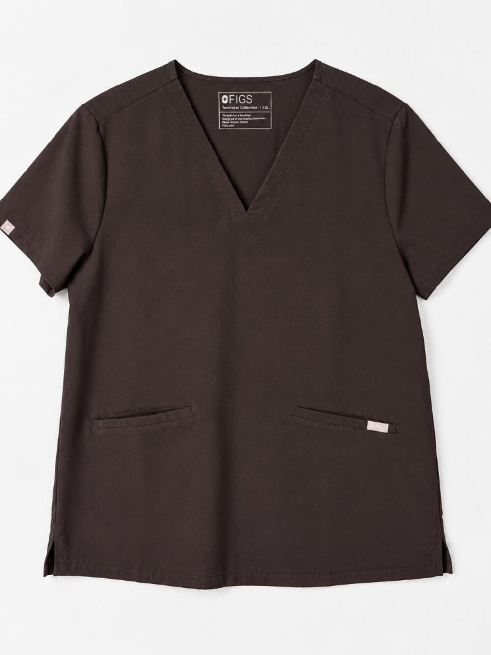 Figs Catarina Scrub Top Black Short Sleeve XXL Women's